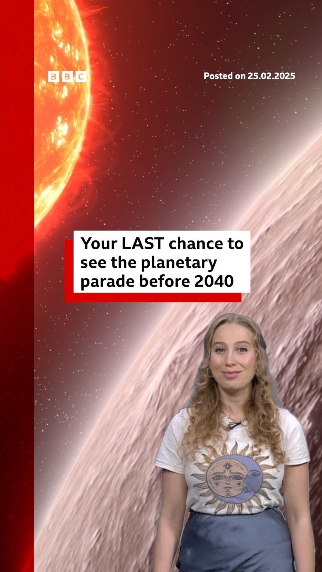 All seven planets will be visible simultaneously for the last time until 2040. #BBCNews